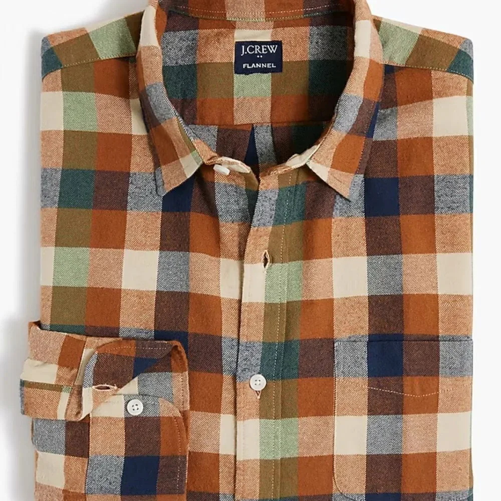 J.Crew Classic Gingham Flannel Shirt NWT